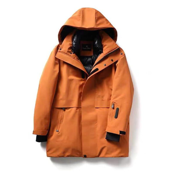 The best mens hard shell 3 layer ski jacket with hoodie and power skirt for winter wear - Image 7
