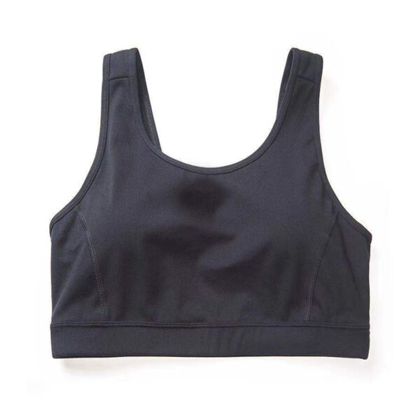 custom logo gym women black high impact spandex sports bra plus size