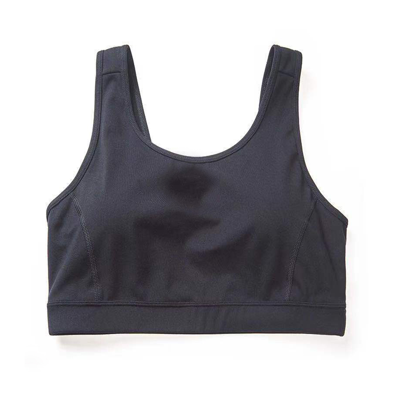 custom logo gym women black high impact spandex sports bra plus size ...