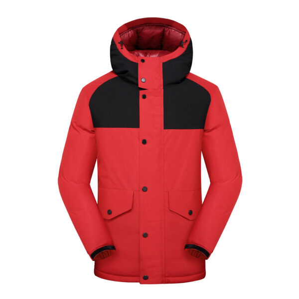 Good quality Men's contrast color windproof and waterproof keep warm outdoor quilted jacket for winter parka jacket men - Image 2