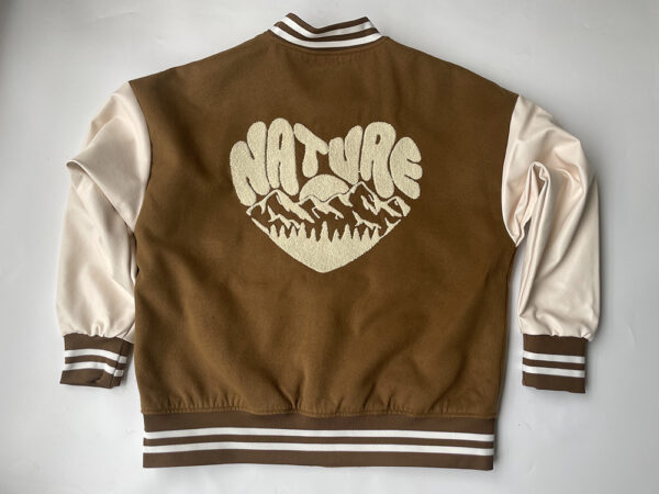 Leather sleeve bomber jacket - Image 6