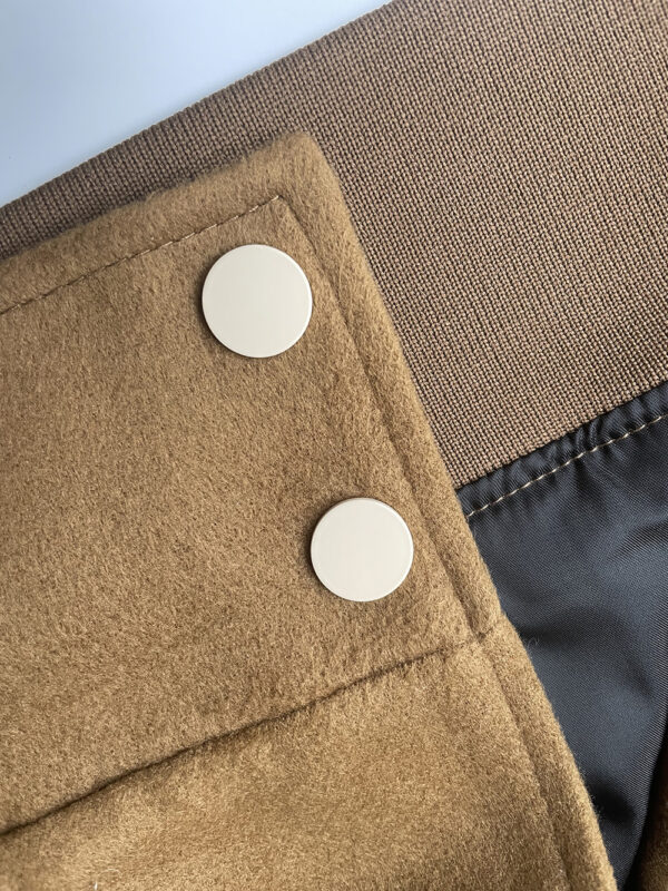 Leather sleeve bomber jacket - Image 3