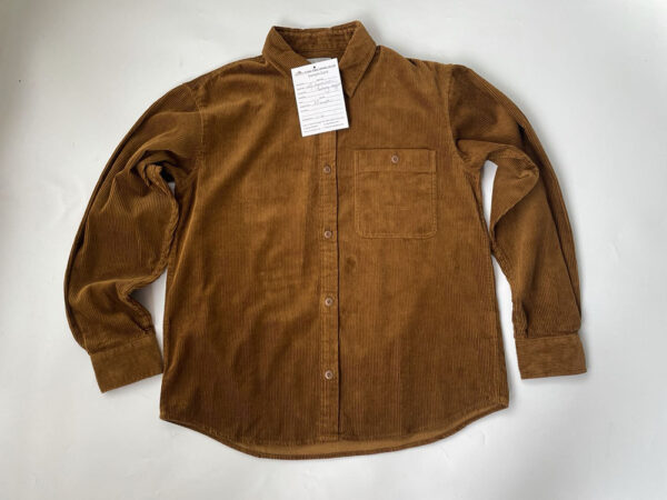 Men's wholesale classic fit Organic Cotton Corduroy long sleeve T-shirt - Image 4