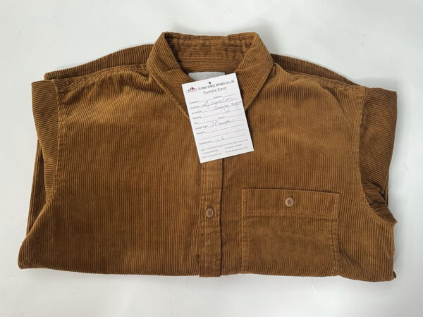 Men's wholesale classic fit Organic Cotton Corduroy long sleeve T-shirt - Image 6