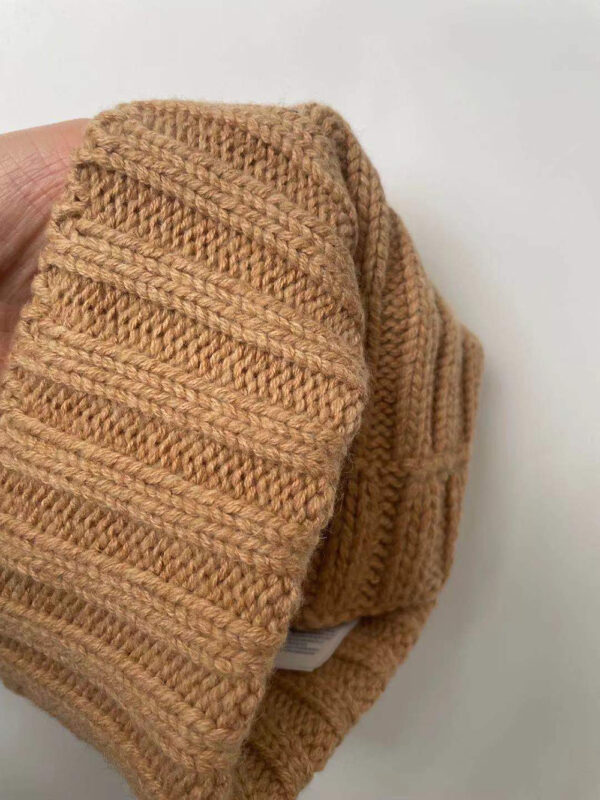 Wholesale wool blending knitted beanie hat - Image 2
