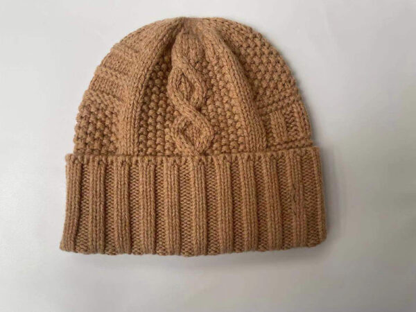 Wholesale wool blending knitted beanie hat - Image 4