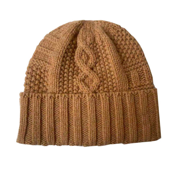 Wholesale wool blending knitted beanie hat