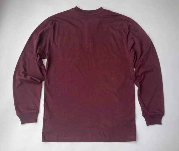 Men’s mixed wool loose fit long sleeve pocket T-shirt - Image 3
