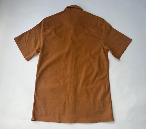 Men's Cotton Linen Casual Standard Fit Short Sleeve Basic Summer Beach  Shirts - Image 5