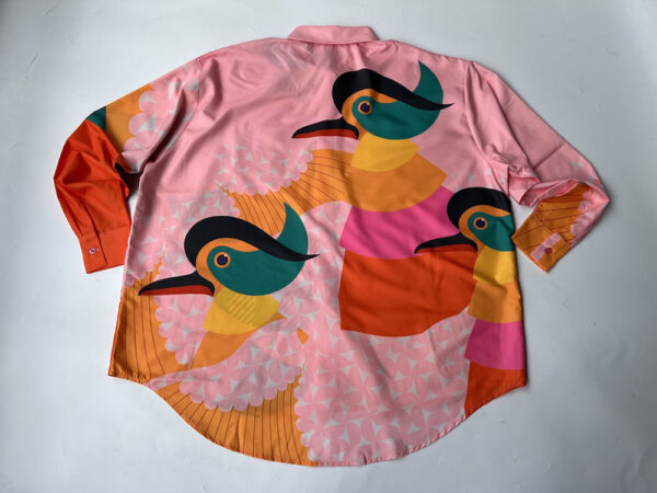 Unisex organic cotton comfortable relaxed loose fit blouse shirt - Image 7