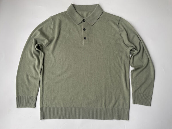Men's 100% pure cashmere wool  polo callor casual knitted sweater pullover - Image 7
