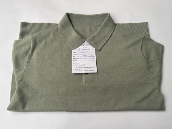 Men's 100% pure cashmere wool  polo callor casual knitted sweater pullover - Image 9