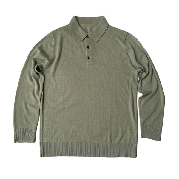 Men's 100% pure cashmere wool  polo callor casual knitted sweater pullover