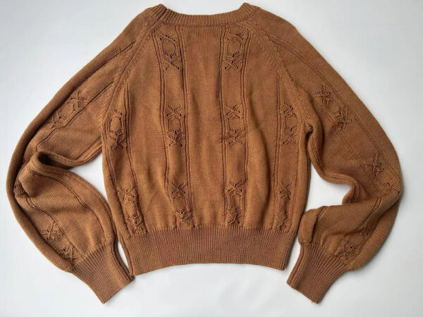 Women's wholesale urban fashion  Knitwear loose oversize long sleeve crewneck pullover sweater - Image 8