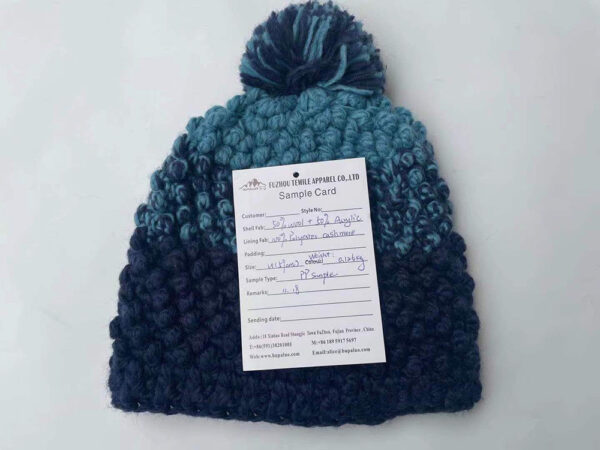 Wholesale wool blending knitted beanie hat - Image 5