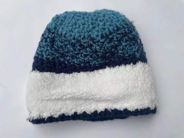Wholesale wool blending knitted beanie hat - Image 3