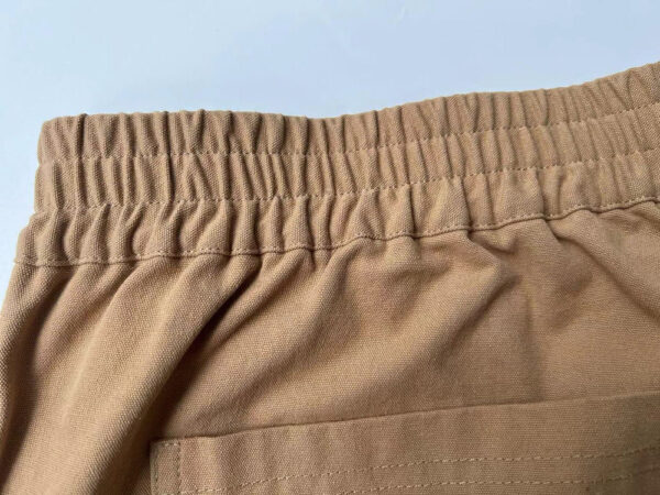 Mens Urban Casual Cotton Canvas Short with Elastic Waist Summer Beach Shorts - Image 4