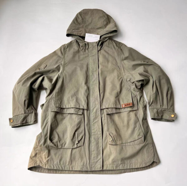 Women's wholesale custom army Green Anorak Jacket  Military Parka Coat - Image 9