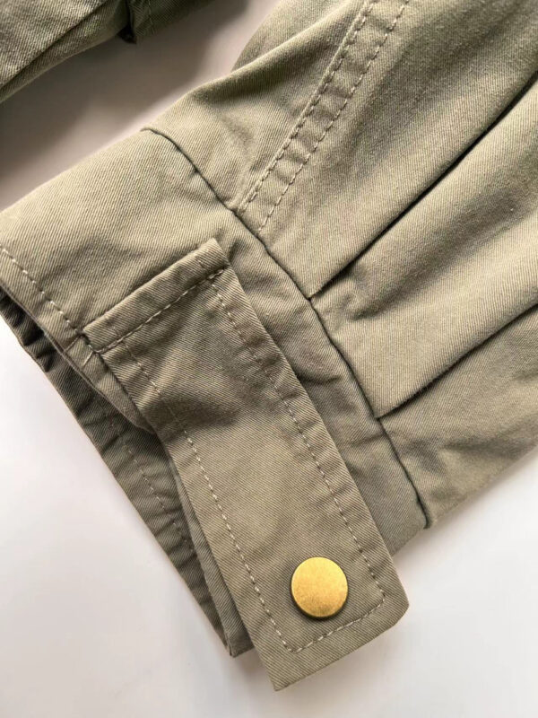 Women's wholesale custom army Green Anorak Jacket  Military Parka Coat - Image 3