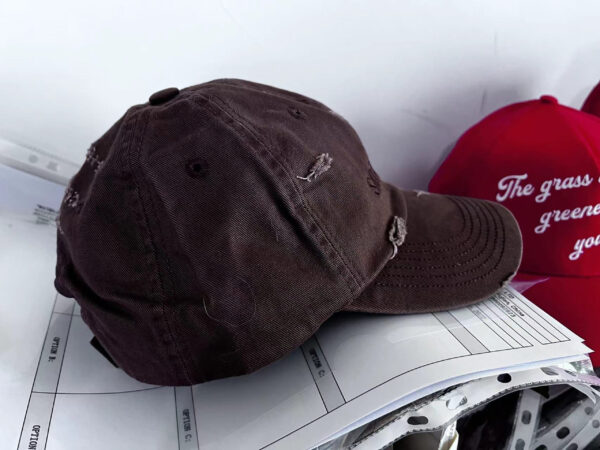 Wholesales Washable Organic Cotton Baseball Cap Adjustable Strap back Hat - Image 5