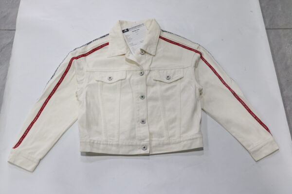 2024 wholesale women's denim jacket pure white - Image 2